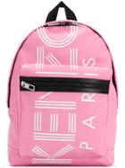 Kenzo Small Logo Print Backpack - Pink & Purple