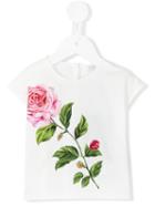 Dolce & Gabbana Kids - Floral Print T-shirt - Kids - Cotton - 18 Mth, White
