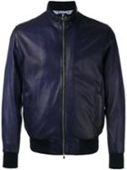 Barba - Bomber Jacket - Men - Leather - 52, Blue, Leather