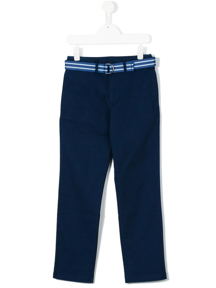 Ralph Lauren Kids - Belted Chinos - Kids - Cotton/spandex/elastane - 4 Yrs, Blue