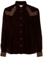 Saint Laurent Embroidered Western-style Shirt