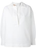 Marni Placket Front Shirt, Women's, Size: 40, White, Cotton