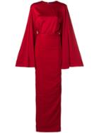 Solace London Long Party Gown - Red