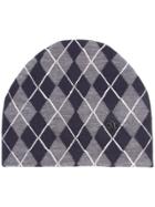 Maison Michel Diamond Embroidered Beanie Hat - Blue