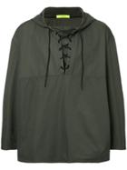 Ex Infinitas Anti-culture Lace-up Hoodie - Grey