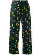 La Doublej Cropped Trousers - Blue