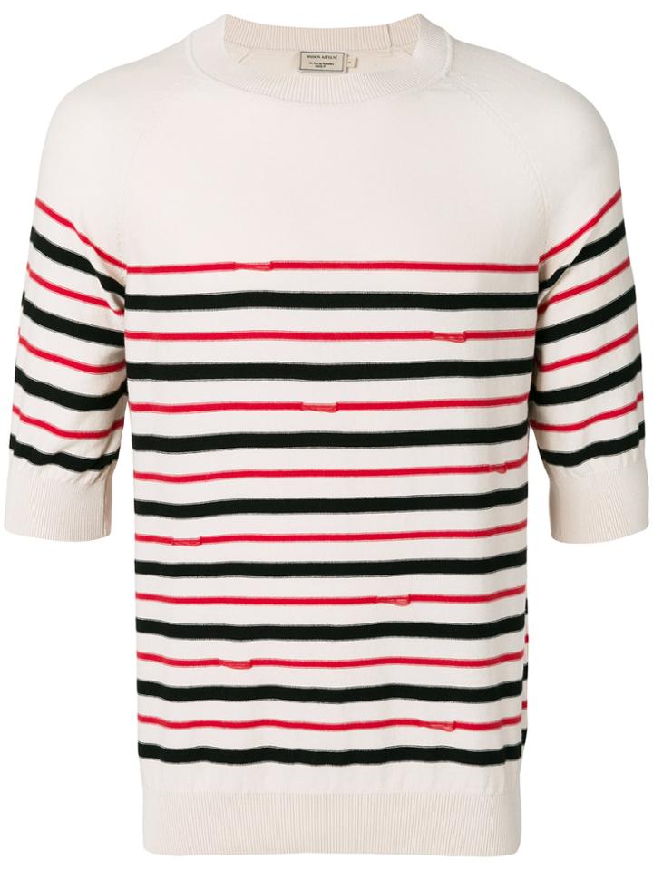 Maison Kitsuné Striped Jumper - Nude & Neutrals