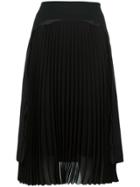 Maison Margiela Pleated Panel Skirt - Black