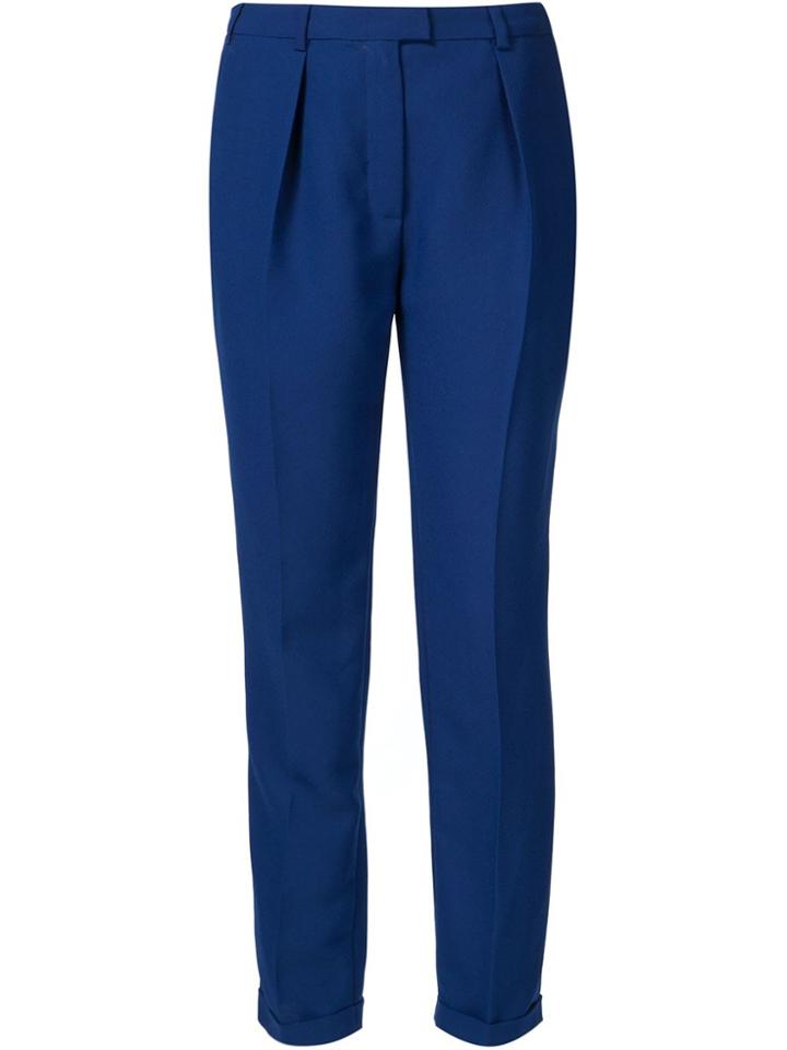 Carven Front Pleat Trousers - Blue