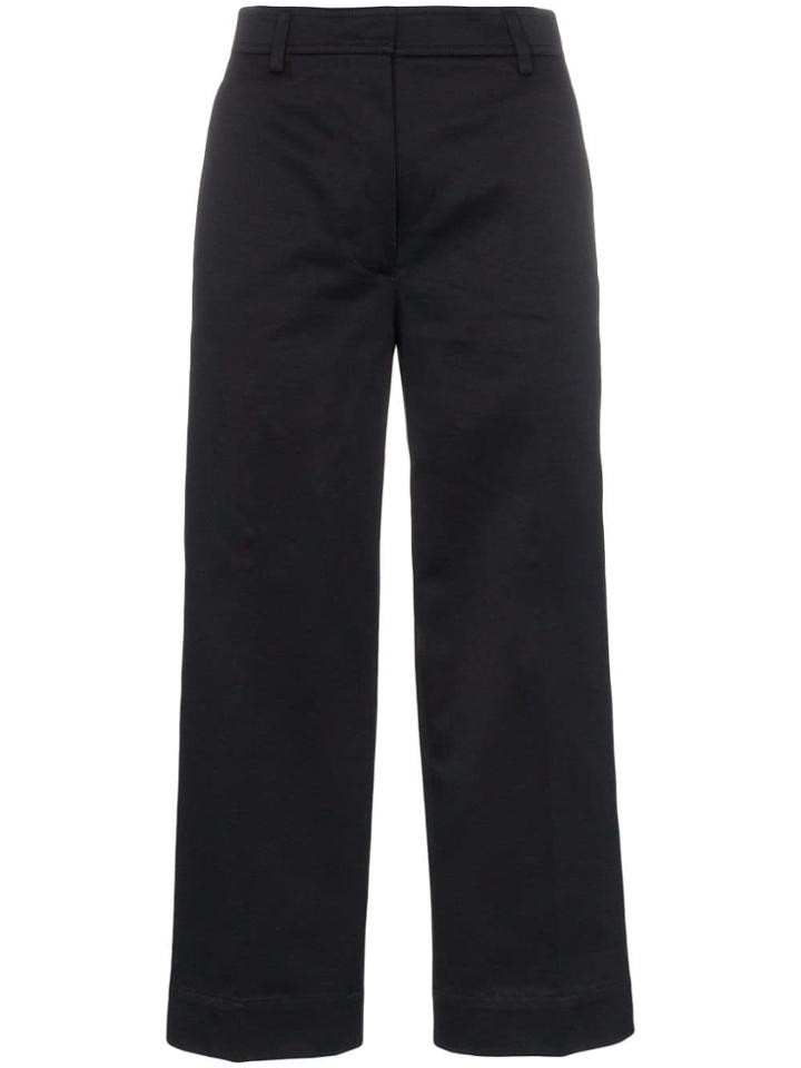 Thom Browne Tailored Cotton Cropped Trousers - Blue