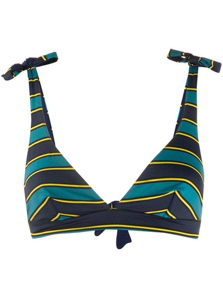 Fisico Striped Bikini Top - Blue