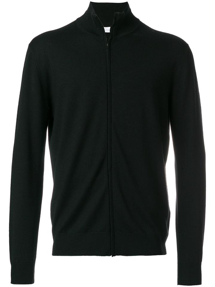 Cruciani Long Sleeved Zip Cardigan - Black