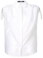 Karl Lagerfeld Ruched Shoulder Shirt - White