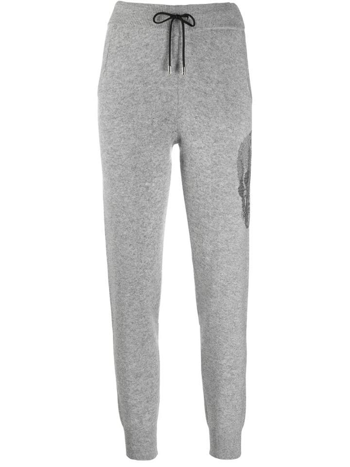Philipp Plein Skull Knit Joggers - Grey
