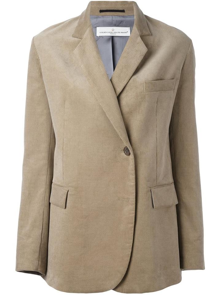 Golden Goose Deluxe Brand Corduroy Blazer, Women's, Size: Small, Nude/neutrals, Cotton/viscose/cupro