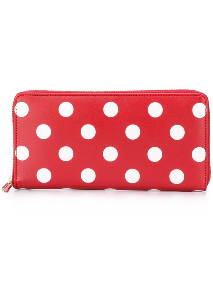 Comme Des Garçons Wallet 'polka Dots' Wallet - Red