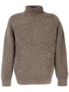 Kazuyuki Kumagai Turtleneck Textured Jumper - Brown