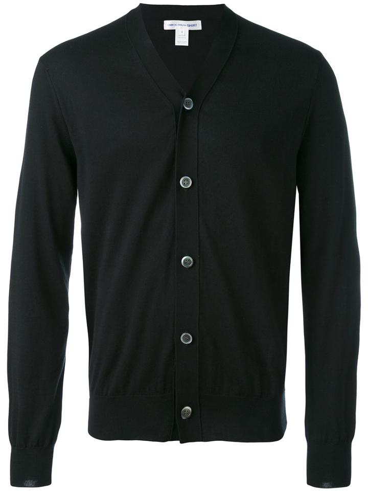 Comme Des Garçons Shirt - V-neck Cardigan - Men - Cotton - L, Black, Cotton