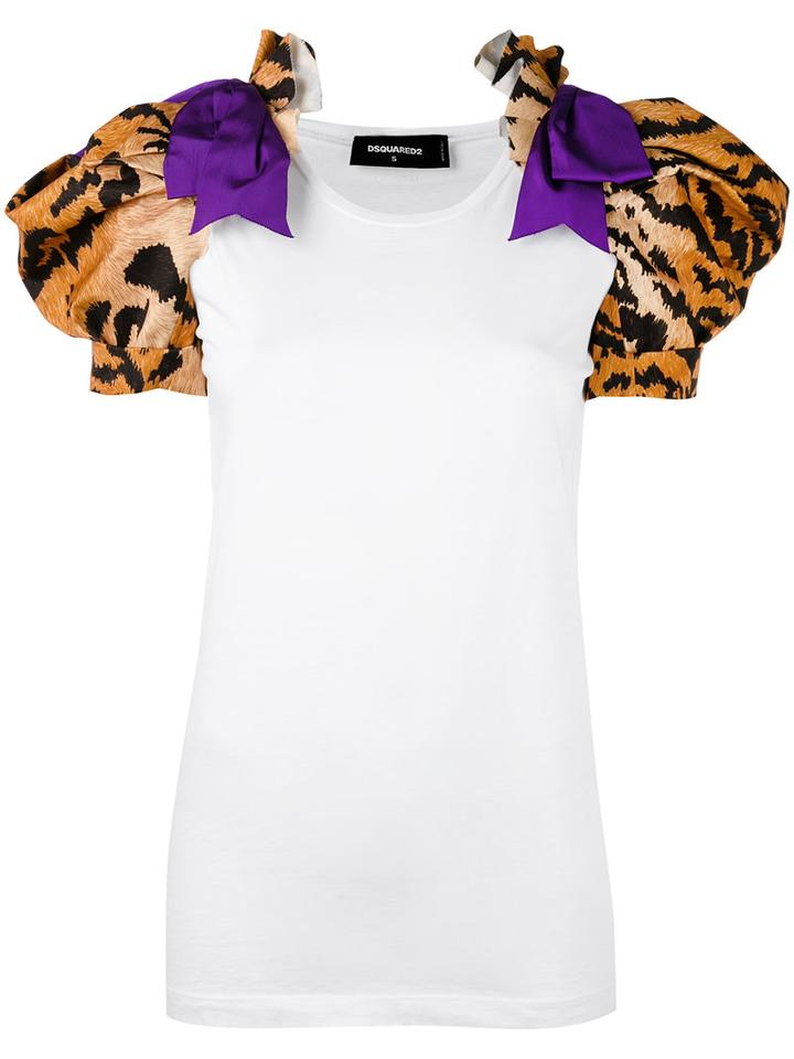 Dsquared2 - Tiger Print T-shirt - Women - Cotton/polyester - S, White, Cotton/polyester