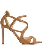 Jimmy Choo Leslie Sandals, Women's, Size: 40, Brown, Nappa Leather/leather