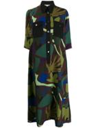 Ujoh Printed Shirt Dress - Brown