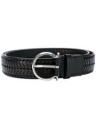 Salvatore Ferragamo - Weave Belt - Men - Calf Leather - 100, Black, Calf Leather