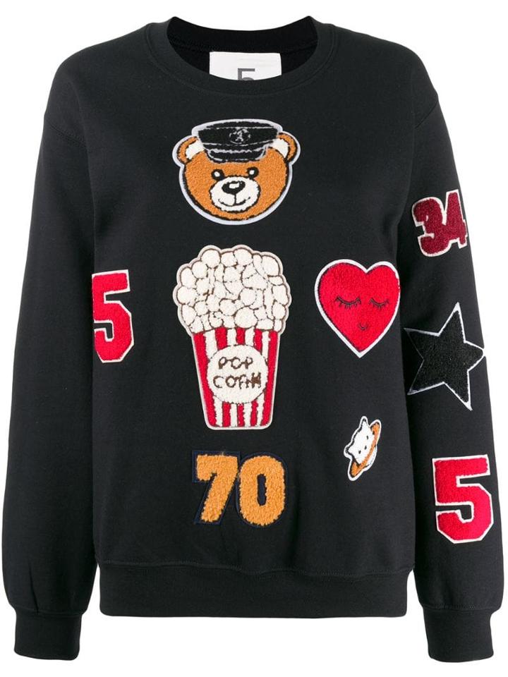 5 Progress Appliqué Patch Sweatshirt - Black