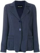 Giorgio Armani Jacquard Blazer - Blue