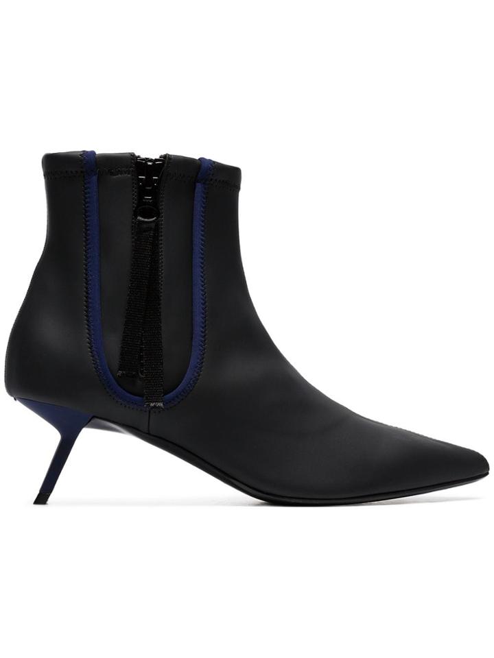 Alchimia Di Ballin Black Perka 55 Zip Up Leather Ankle Boots