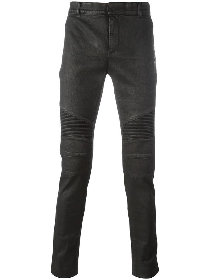Balmain Biker Jeans, Men's, Size: 35, Black, Cotton/polyurethane