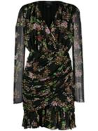 Giambattista Valli Floral Wrap Dress - Black