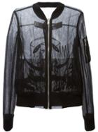 Rick Owens Embroidered Tulle Bomber Jacket