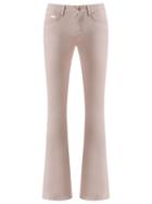 Tufi Duek Flared Trousers, Women's, Size: 40, Pink/purple, Cotton/elastodiene