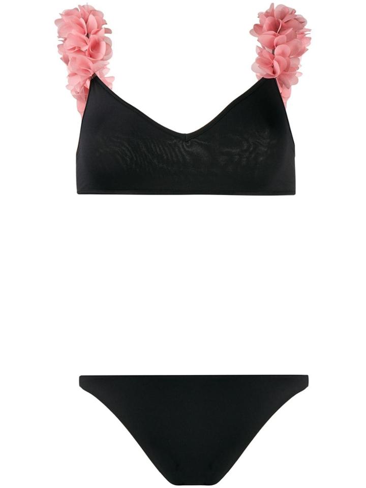 La Reveche Aisha Appliquéd Bikini - Black