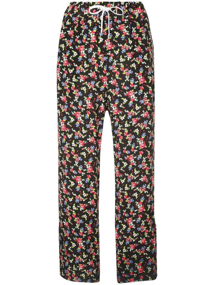 G.v.g.v. Floral Print Trousers - Black
