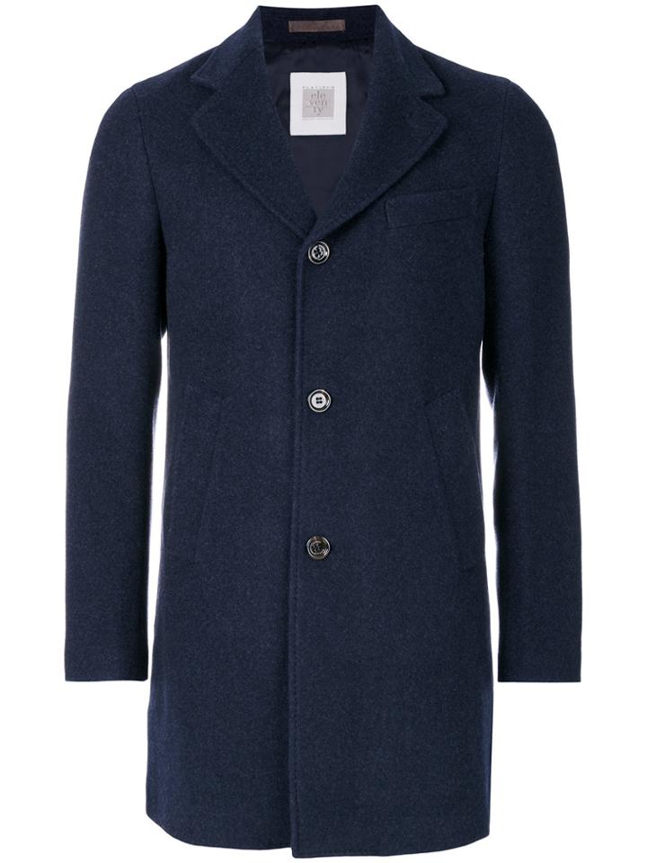 Eleventy Classic Midi Coat - Blue
