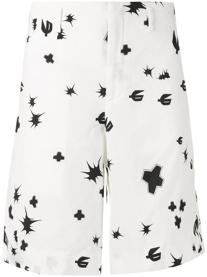 Comme Des Garçons Pre-owned Printed Shorts - White