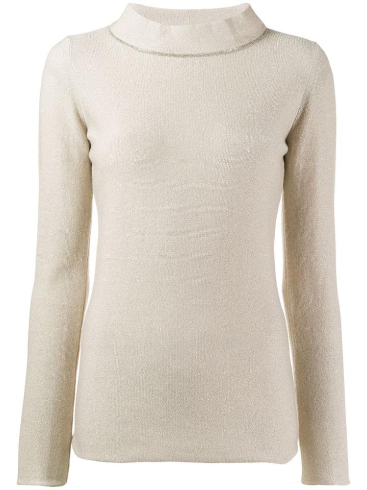 Fabiana Filippi Slim-fit Knitted Top - Neutrals