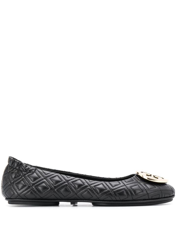 Tory Burch Minnie Travel Quilted Ballerinas - Black