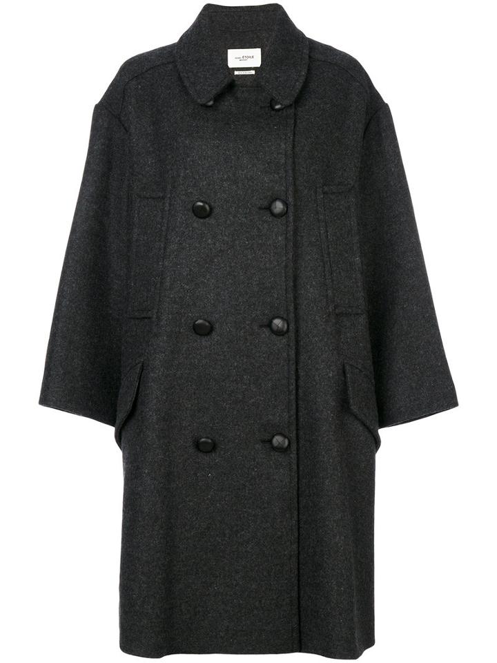 Isabel Marant Étoile - Double-breasted Flicka Coat - Women - Cotton/polyester/viscose/wool - 34, Grey, Cotton/polyester/viscose/wool