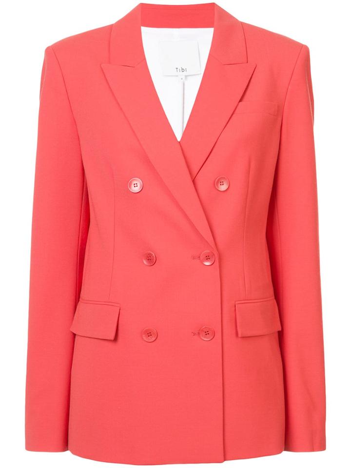 Tibi Tropical Steward Blazer - Red