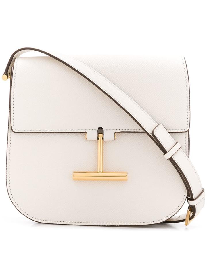 Tom Ford Natalia Matelassé Crossbody - White