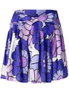 Dodo Bar Or Pleated Floral Skirt - Purple