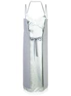 Mm6 Maison Margiela Bi-material Strappy Dress - Grey