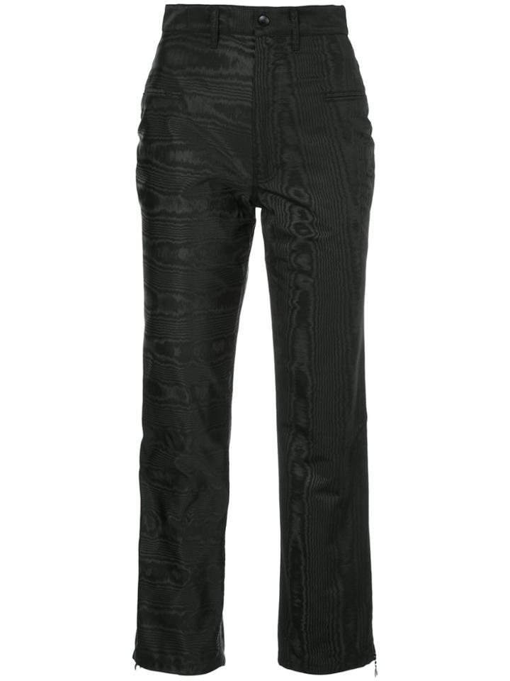Marine Serre Moire Trousers - Black