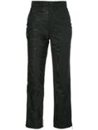 Marine Serre Moire Trousers - Black