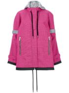 Palm Angels - Gingham Coat - Women - Cotton/polyamide/polyester/wool - Xs, Pink/purple, Cotton/polyamide/polyester/wool