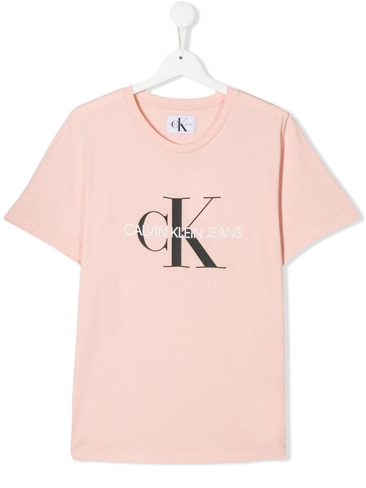 Calvin Klein Kids Printed Logo T-shirt - Pink