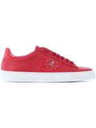 Philipp Plein Logo Plaque Low Top Sneakers - Red