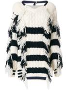 Sacai Striped Fringed Sweater - Unavailable